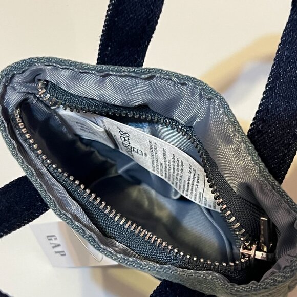 NEW Gap Logo Denim Tote Keychain Bag Charm - Picture 6 of 7